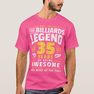 35e Billiards Player 35 år gammal Billia T Shirt