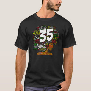 35e Birthday African American Woman Afro Premium T Shirt
