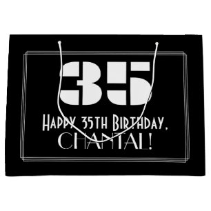 35e Birthday ~ Art Deco Inspired Titta "35" + Namn