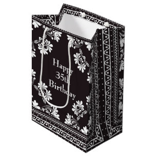 35e Birthday Black and White Bandanna