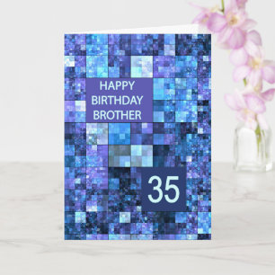 35e Birthday Brother, Blue Squares Kort