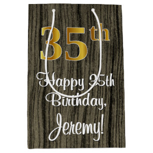 35e Birthday: Elegant Faux Guld look #, Faux Wood