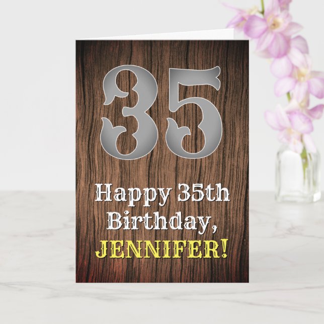 35e Birthday: Land Western Inspired Titta, Namn Kort (Orkide)