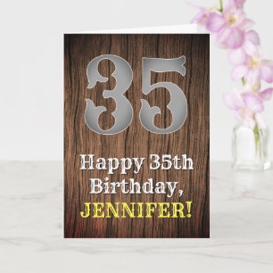 35e Birthday: Land Western Inspired Titta, Namn Kort