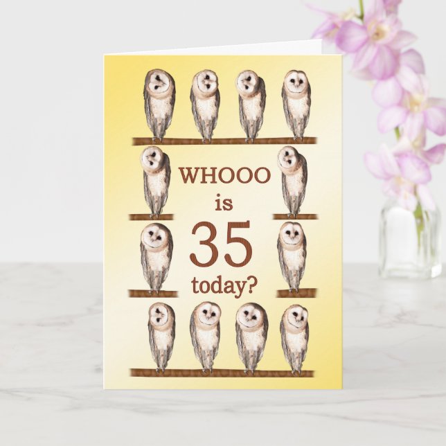 35e Birthday, Nyfikna Uggla Kort (Orkide)