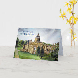 35e Birthday Önskemål Castle Howard York Painting Kort