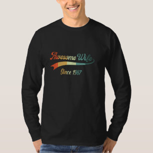 35e Bröllop-årsdagen för hennes maka i Fantastisk  T Shirt