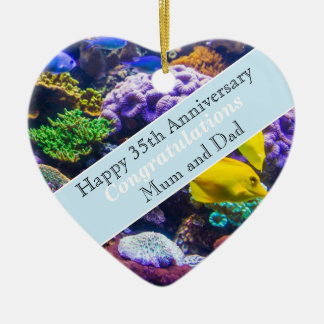 35e Bröllop-årsjubileet Julgransprydnad Keramik