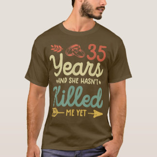 35e bröllop-årsjubileum motsvarande par 35 t shirt