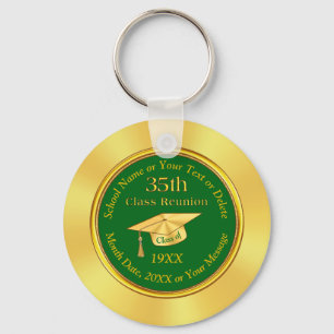 35e Class Reunion Gifts, Grönt and Guld, Reunion Nyckelring