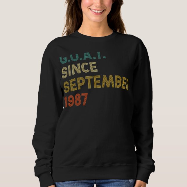 35e Födelsedag 35 år gammal get sedan september 19 T Shirt (Framsida)