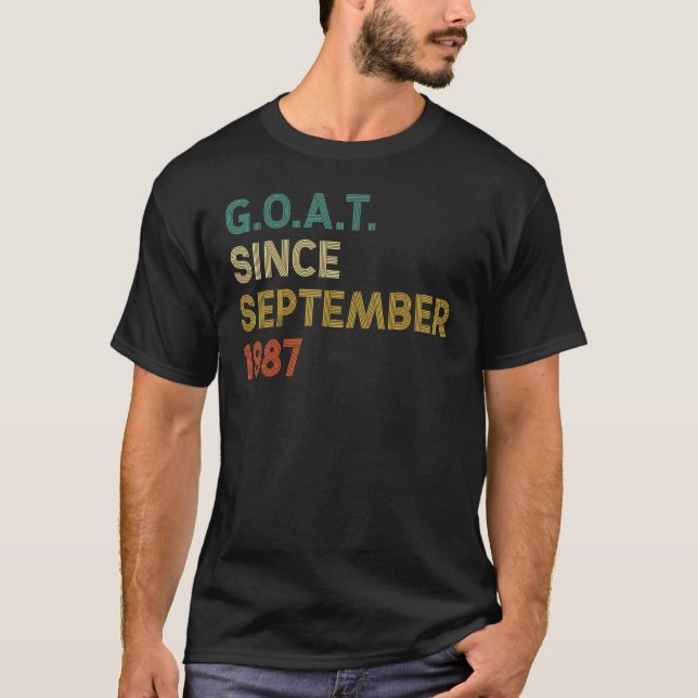 35e Födelsedag 35 år gammal get sedan september 19 T Shirt (Framsida)