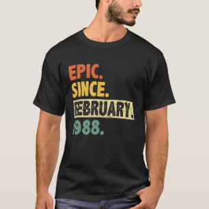 35e Födelsedag Epic sedan februari 1988 35 år T Shirt