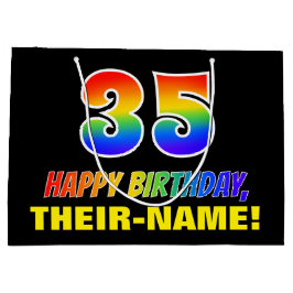 35e födelsedag: fetstil, Roligt, enkel, regnbåge 3