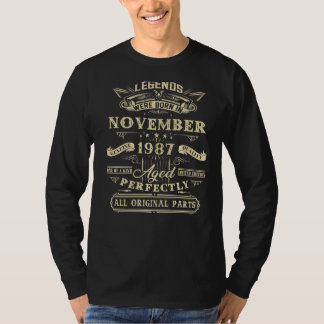 35e Födelsedag för förklaringarna, född november 1 T Shirt