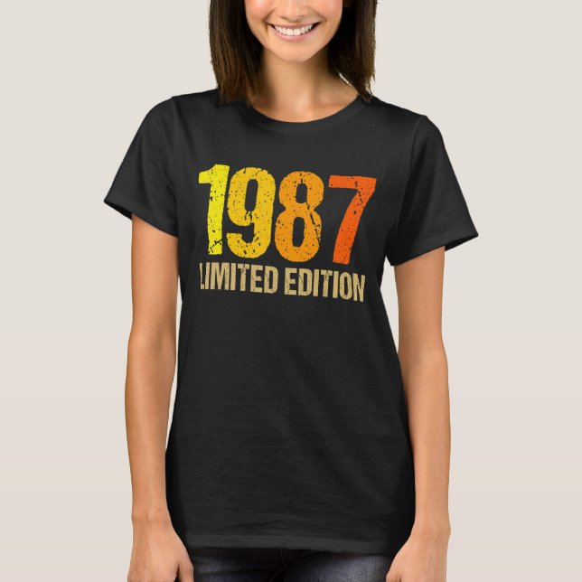 35e Födelsedagen Dam Manar 35 år 1987 5 T Shirt (Framsida)
