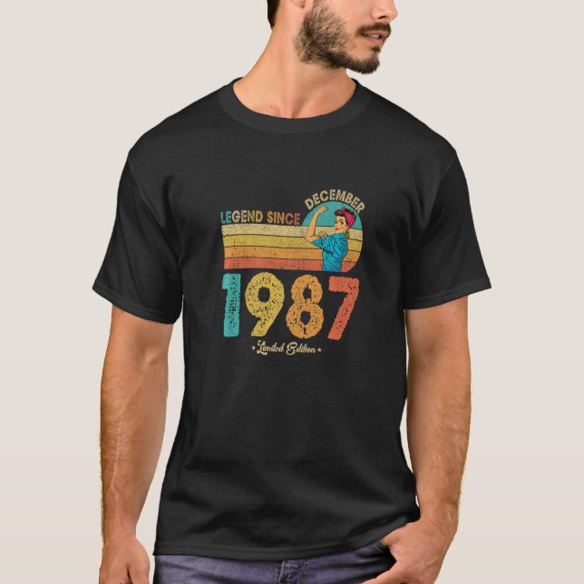 35e Födelsedagen december 1987 Förklaring sedan 19 T Shirt (Framsida)