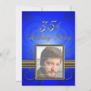 35e Födelsedagsfest inbjudan