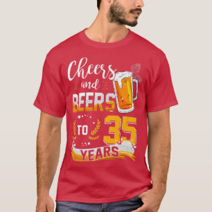 35e födelsedagsstekar och Öl till 35 år födda i T Shirt