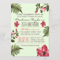 35e Party Exotic Hibiscus & Tropical Handflatan Lö