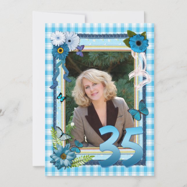 35e Photo födelsedagsfest inbjudan (Framsida)