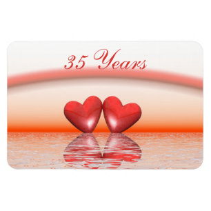 35ens årsdag Coral Hearares Magnet