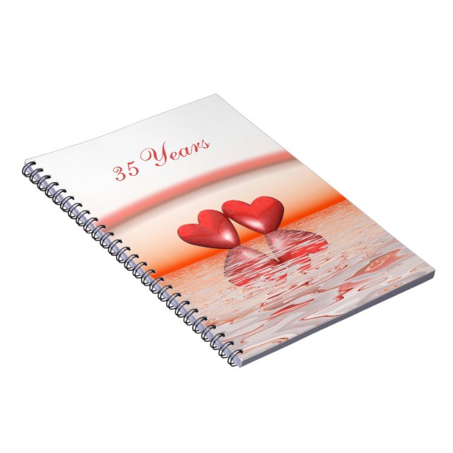 35ens årsdag Coral Hearts Anteckningsbok (Högra Sidan)