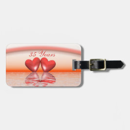 35ens årsdag Coral Hearts Bagagebricka