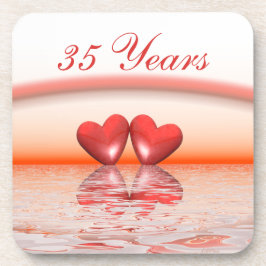 35ens årsdag Coral Hearts Underlägg