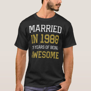 35ens årsdag för manar 1988 Par H T Shirt