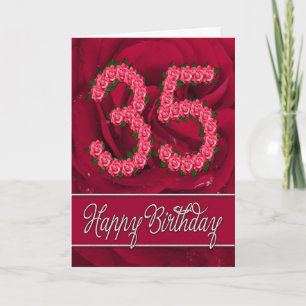 35ens födelsedagskort med ro och löv kort