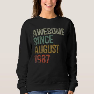 35th Birthday  Awesome Since August 1987 35 Year O T Shirt