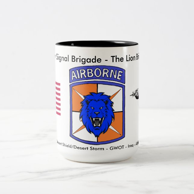 35th Signal Brigade Historic Coffee Mug #1 Två-Tonad Mugg (Center)