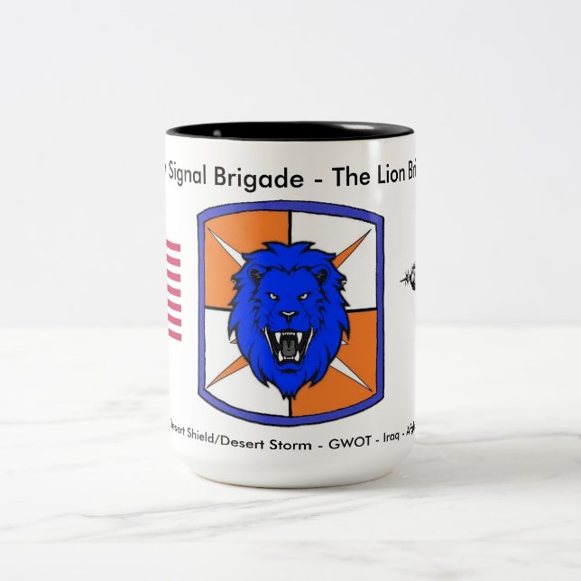 35th Signal Brigade Historic Coffee Mug #2 Två-Tonad Mugg (Center)