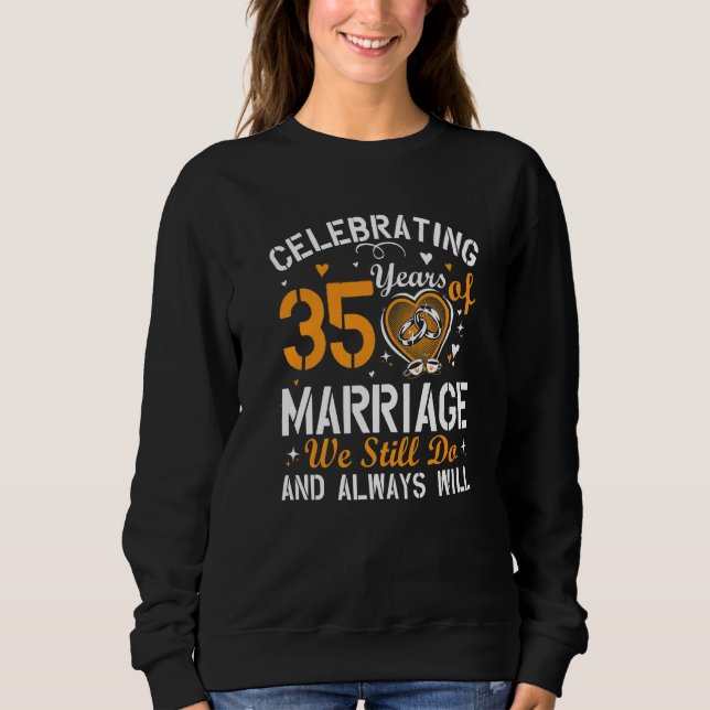 35th Wedding Anniversary Matching Couple Men Women T Shirt (Framsida)