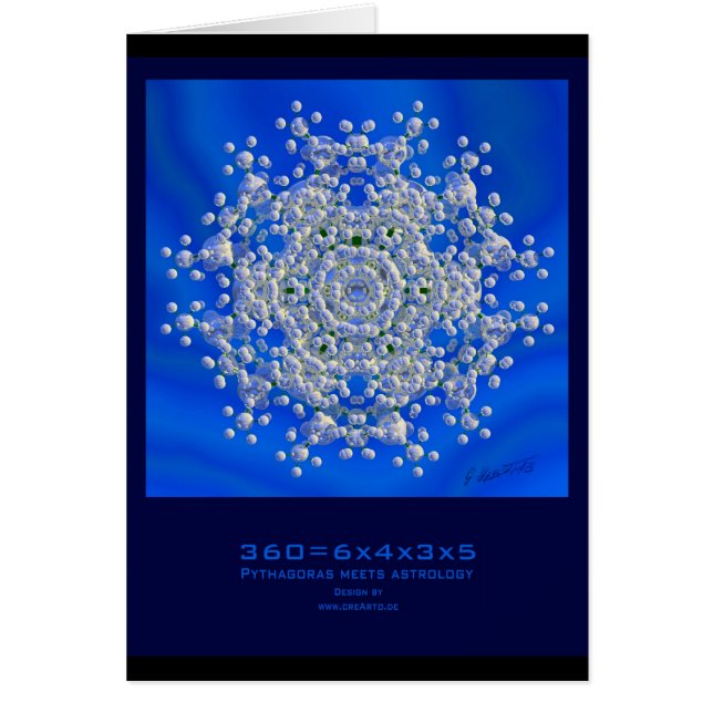 "360=6x4x3x5" - kortet hälsningskort (Framsidan)
