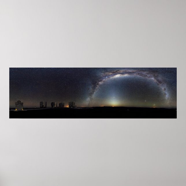 360 grader Panorama i södra Himlar Poster (Framsidan)