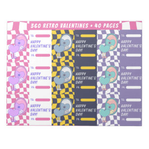 360 Retro-Valentineser Anteckningsblocket Tear Awa Anteckningsblock