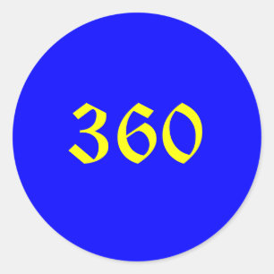 360 Sticker Runt Klistermärke