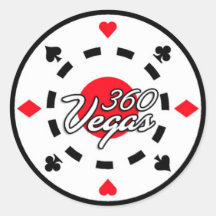 360 Vegas Chip Logotyp Sticker