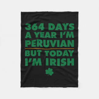 364 dagar Peruvian Idag är jag Irish Saint Patri Fleecefilt