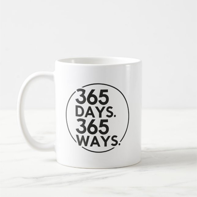 365 dagar, 365 dagar - Framgång, Gym, Hustle, Grin Kaffemugg (Vänster)