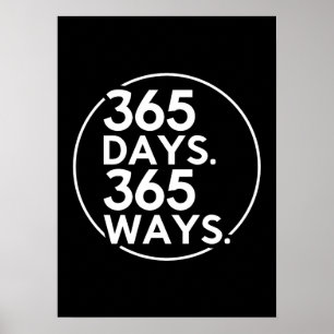 365 dagar, 365 dagar - Framgång, Gym, Hustle, Grin Poster