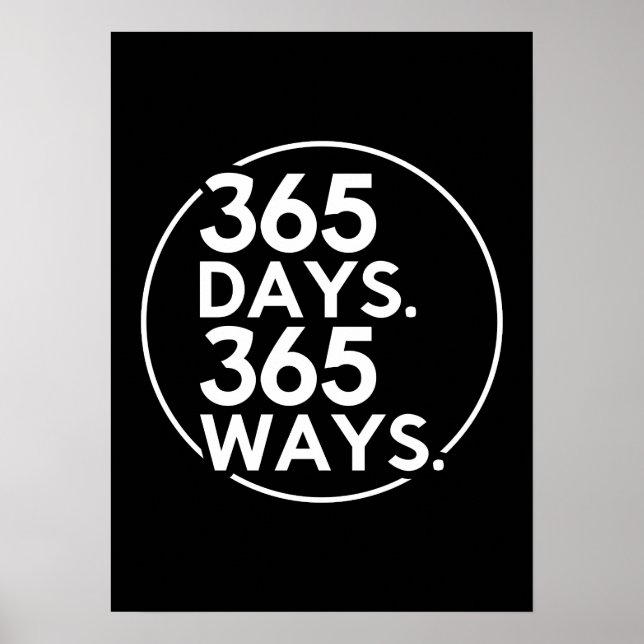 365 dagar, 365 dagar - Framgång, Gym, Hustle, Grin Poster (Framsidan)