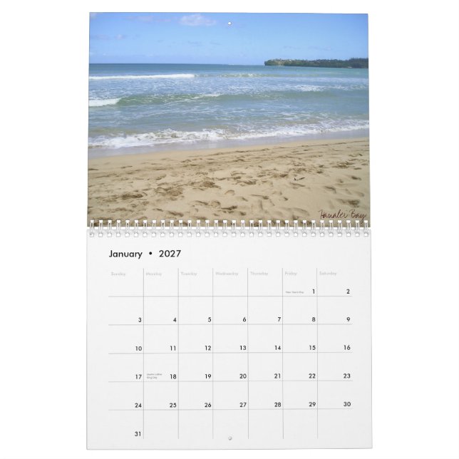 365 dagar i Paradise Kalender (Jan 2027)