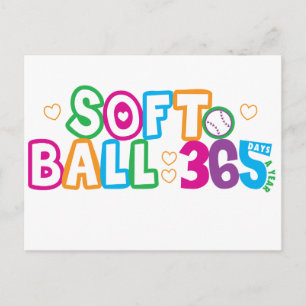 365 Softball Vykort