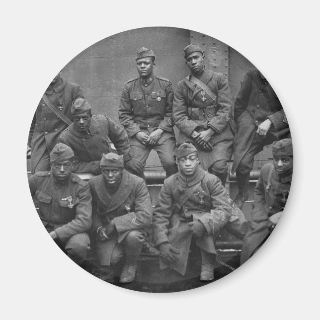 369:e New York National Guard Harlem Hellfighters Magnet (Framsidan)