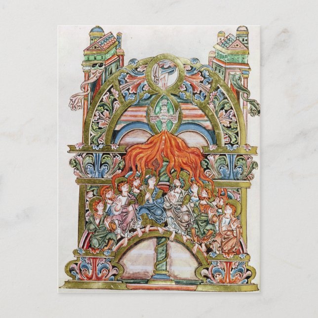 369 f.29v Pentecost Vykort (Framsida)