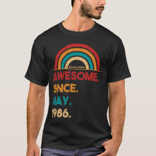 36 år gammal Fantastisk sedan maj 1986 36:e födels T Shirt