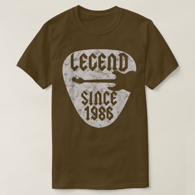 36 år gammal Guitarist född 1986 36:e födelsedagen T Shirt (Design framsida)